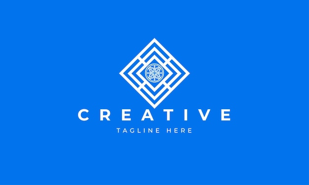 Icono geométrico vectorial. Logotipo de estilo lineal.