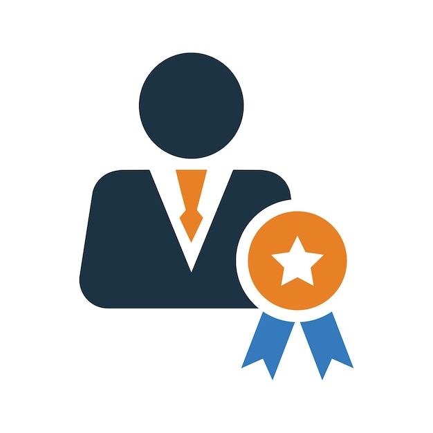Icono del gerente de empleados de premios Ilustración vectorial editable sencilla