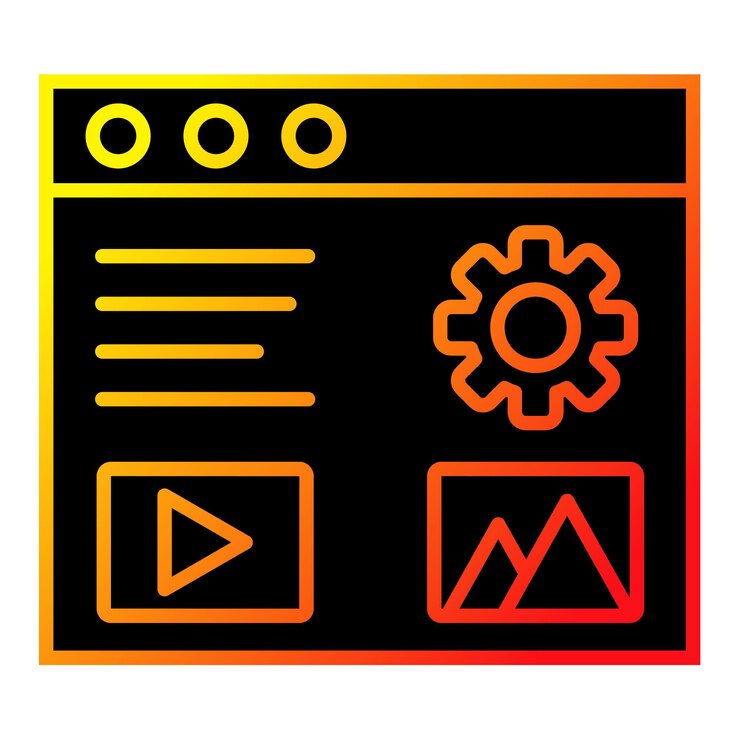 Vector icono de gestión de contenidos