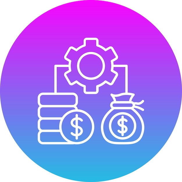 Icono de gestión de dinero