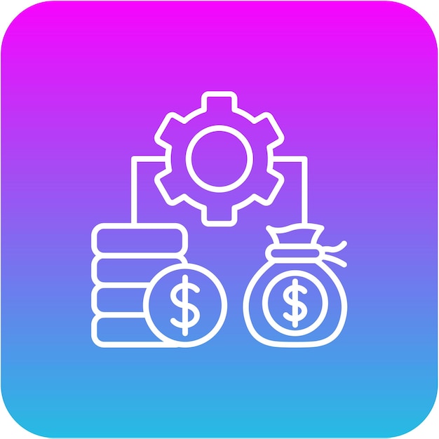 Icono de gestión de dinero