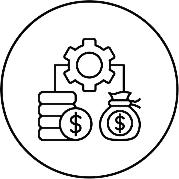 Icono de gestión de dinero