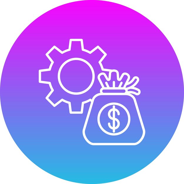 Icono de gestión de dinero
