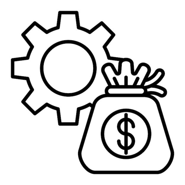Icono de gestión de dinero