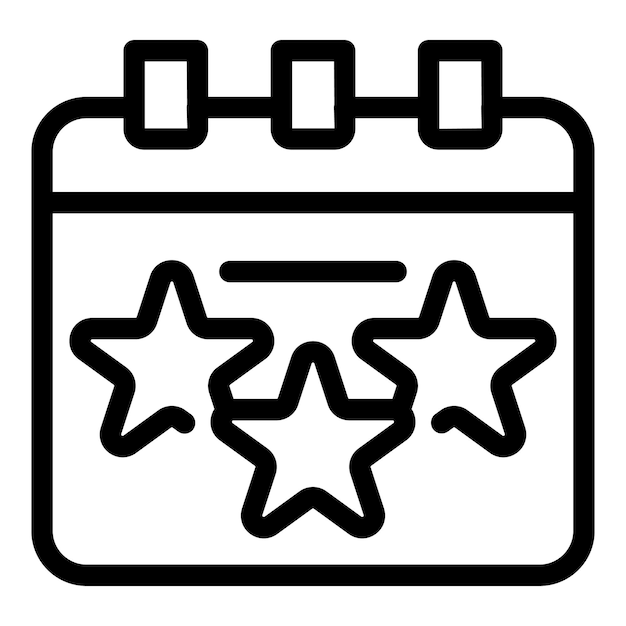 Icono de gestión de eventos Icono de vector de gestión de eventos de esquema para diseño web aislado sobre fondo blanco