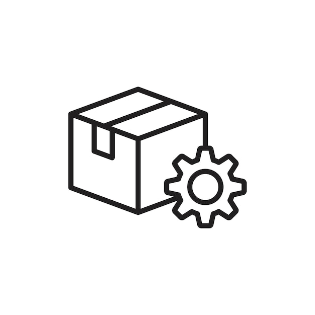 Icono de gestión de productos Contorno delgado sencillo