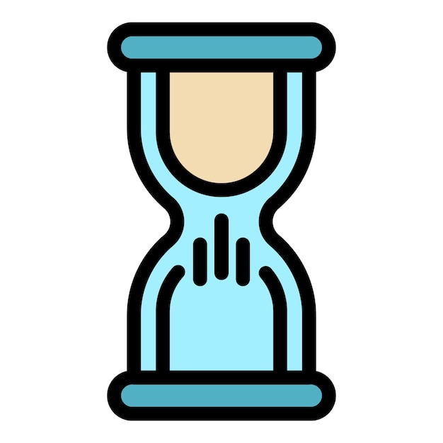 Icono de gestión del tiempo Contorno de gestión del tempo Icono vectorial de color plano aislado