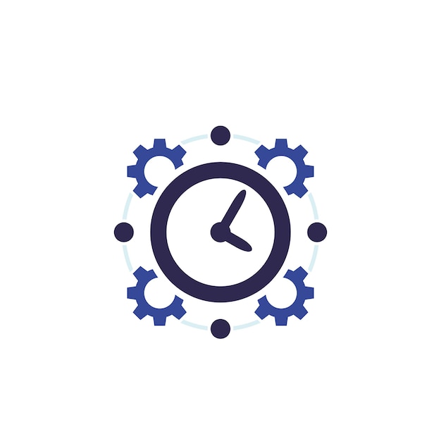 Icono de gestión del tiempo o productividad
