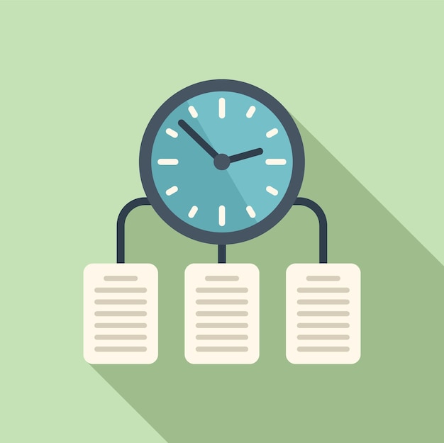 Icono de gestión del tiempo vector plano Reloj de negocios Control de trabajo