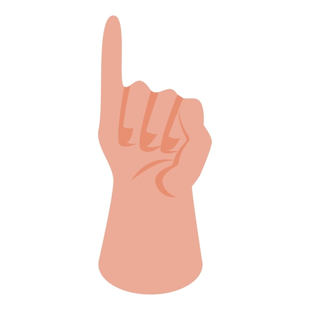 Icono de gesto de conteo de mano Isométrico de icono de vector de gesto de conteo de mano para diseño web aislado sobre fondo blanco