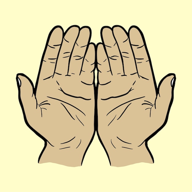 El icono del gesto de la mano de oración