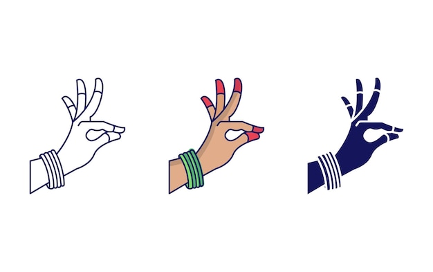 icono de gesto de mano