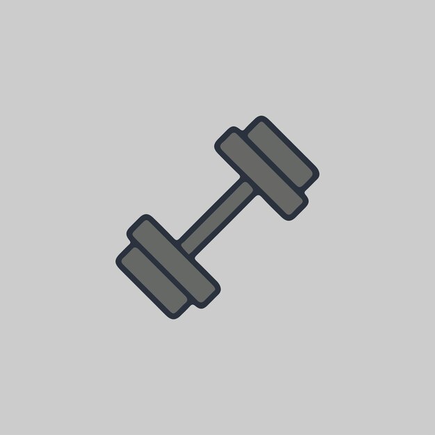 El icono de la gimnasia de las mancuernas