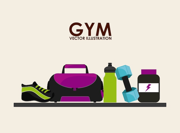 Vector icono de gimnasio