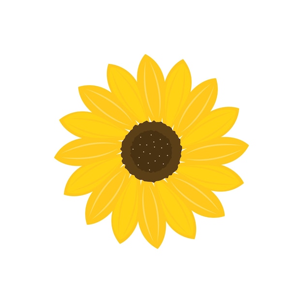 Vector icono de girasol en estilo plano ilustración vectorial de flora en un fondo aislado concepto de negocio de letrero de girasol