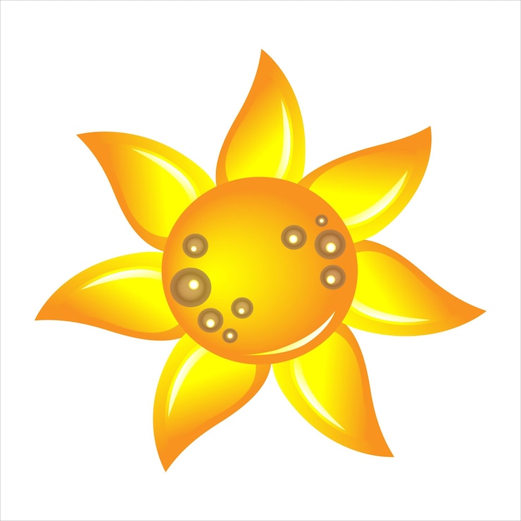 Vector icono de girasol ilustración vectorial