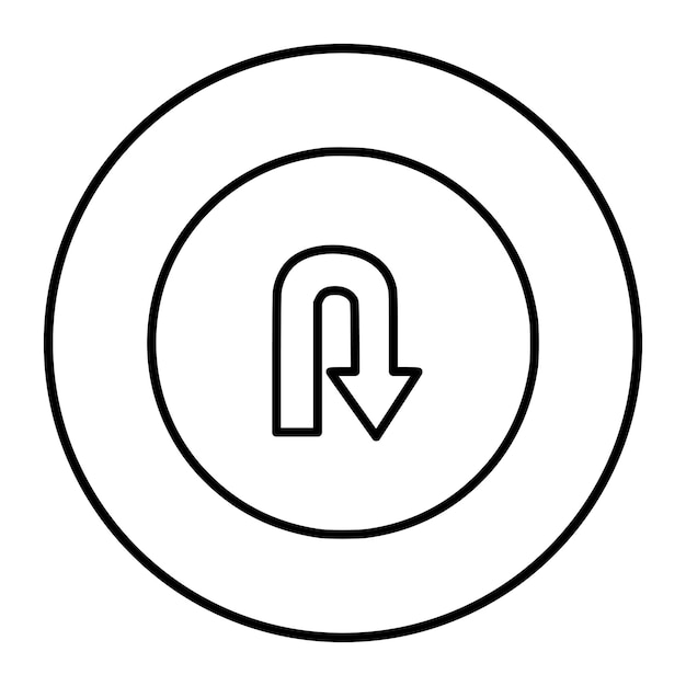 Icono de giro en U