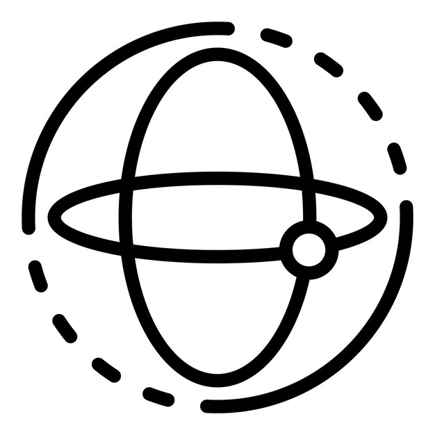 Icono de giroscopio aeroespacial Icono vectorial de giroscopios aeroespaciales para el diseño web aislado sobre fondo blanco