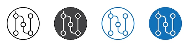 El icono de Gitnex es un conjunto de marcas de icono planas editables