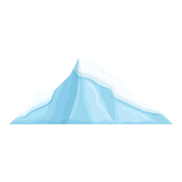 Icono del glaciar de la Antártida vector de dibujos animados Agua del norte Colina polar