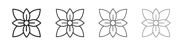 icono de gladiolus logotipo lineal aislado