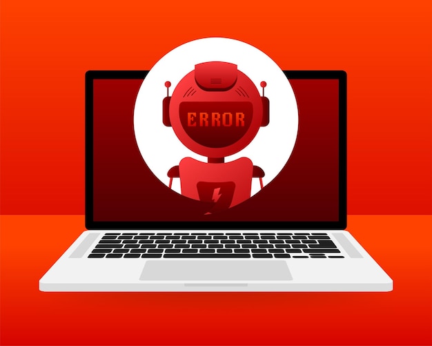 Icono de glifo de chatbot de error Símbolo de silueta Talkbot con error en el bocadillo Error bot