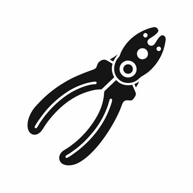 icono de glifo vectorial de pinzas de unión deslizante aisladas sobre un fondo blanco 2