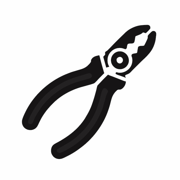 icono de glifo vectorial de pinzas de unión deslizante aisladas sobre un fondo blanco 31
