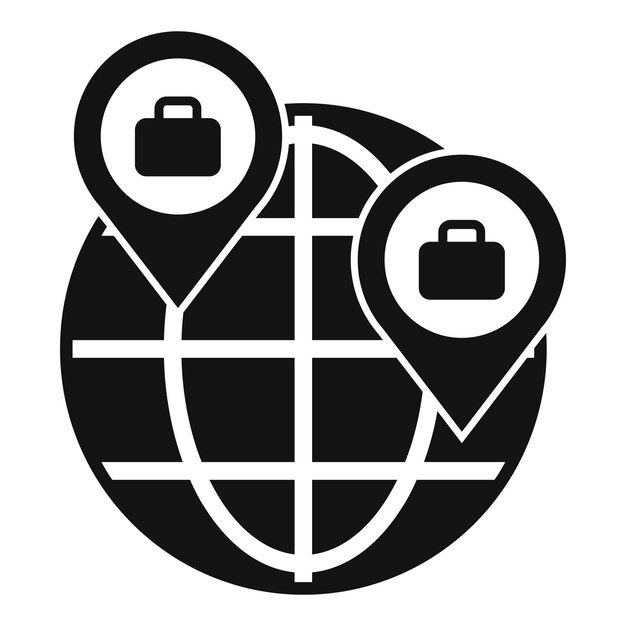 Icono global de búsqueda de trabajo vector simple Candidato a la carrera