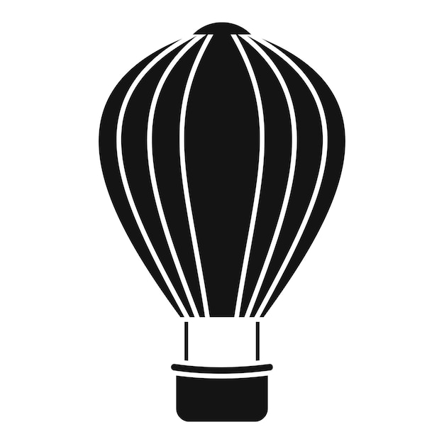 Icono de globo aerostático Ilustración simple del icono de vector de globo aerostático para diseño web aislado en fondo blanco
