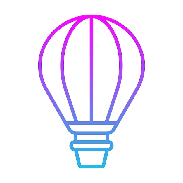 El icono del globo de aire caliente