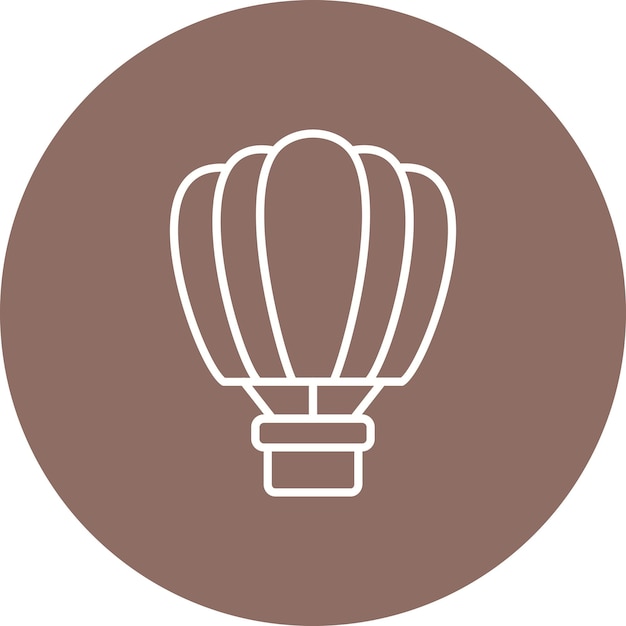 El icono del globo de aire caliente