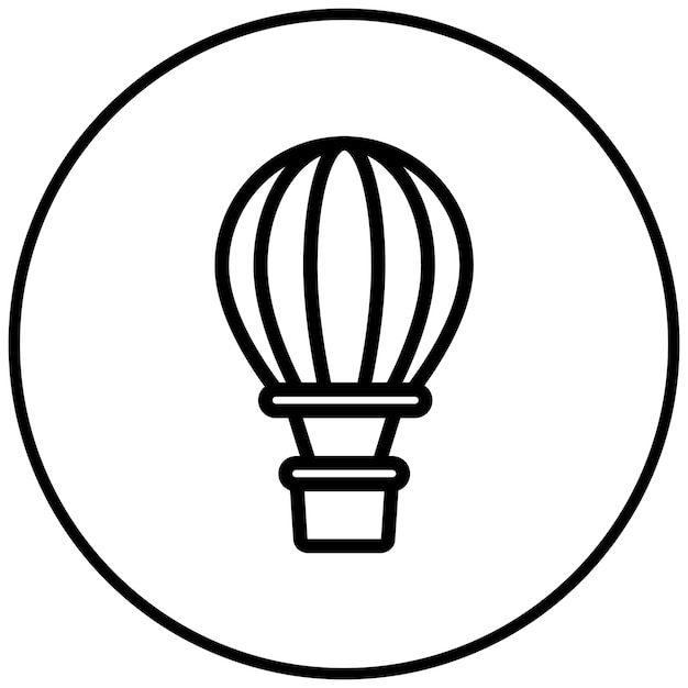 El icono del globo de aire caliente