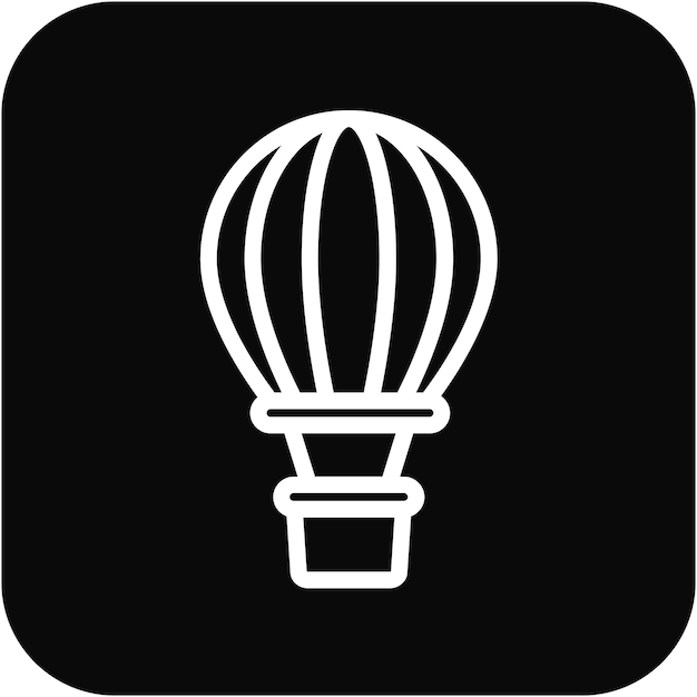 El icono del globo de aire caliente