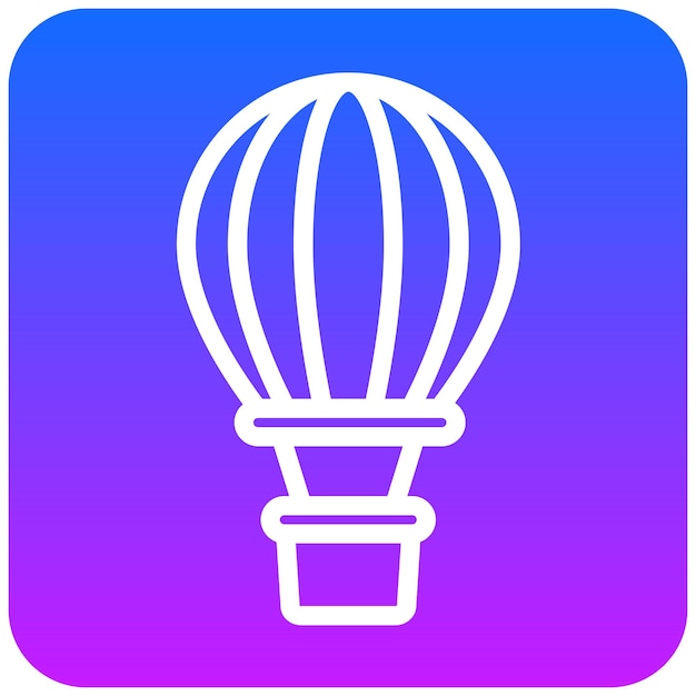 El icono del globo de aire caliente