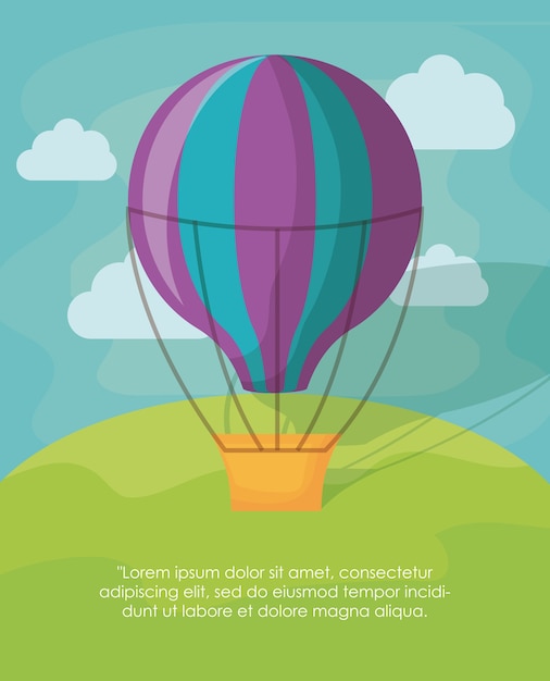 El icono del globo de aire caliente