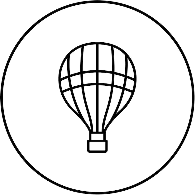 El icono del globo de aire caliente