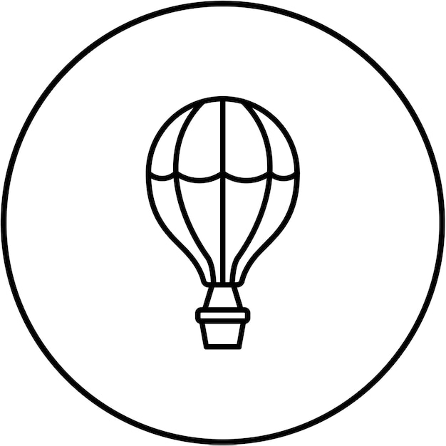 El icono del globo de aire caliente
