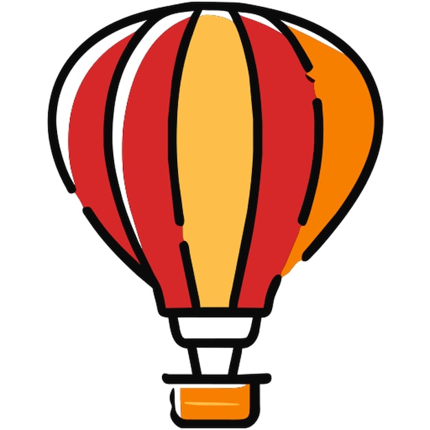 icono de globo de aire grabado de relleno offset