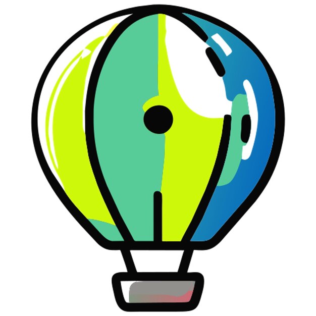 icono de globo de aire grabado de relleno offset