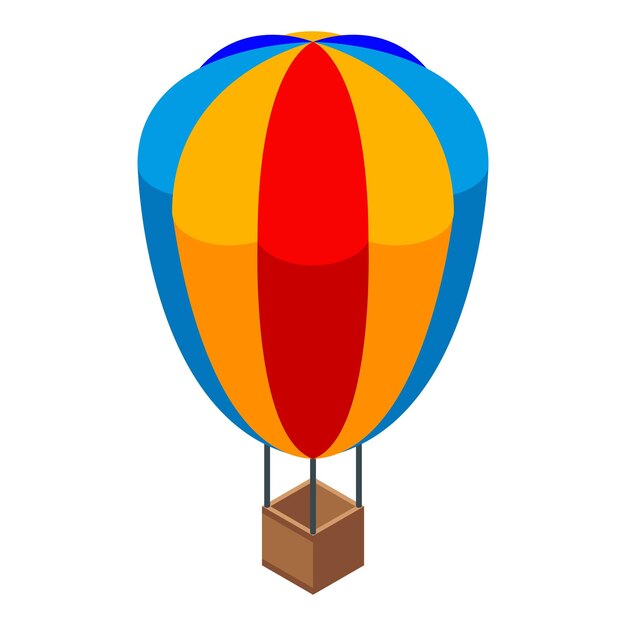 Icono de globo de aire Isométrico de icono de vector de globo de aire para diseño web aislado sobre fondo blanco