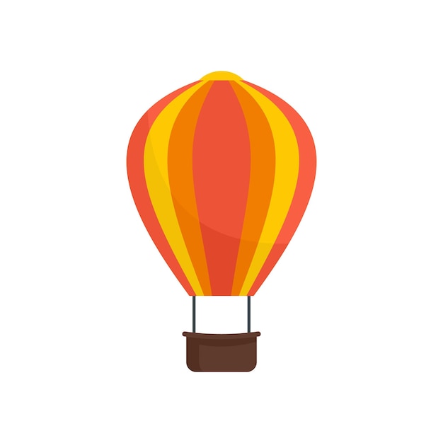 Icono de globo de aire en la nube Ilustración plana del icono de vector de globo de aire en la nube aislado sobre fondo blanco