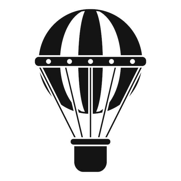 Icono de globo de aire rayado Ilustración simple del icono de vector de globo de aire rayado para diseño web aislado sobre fondo blanco