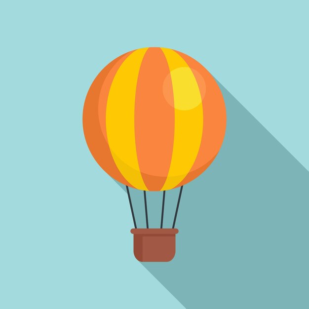 Icono de globo de aire vintage Ilustración plana del icono de vector de globo de aire vintage para diseño web