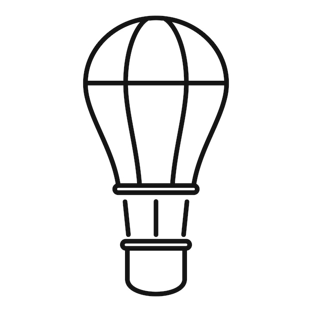 Icono de globo de aire volador Contorno de icono de vector de globo de aire volador para diseño web aislado sobre fondo blanco