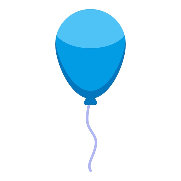 Icono de globo azul Isométrico del icono de vector de globo azul para diseño web aislado sobre fondo blanco