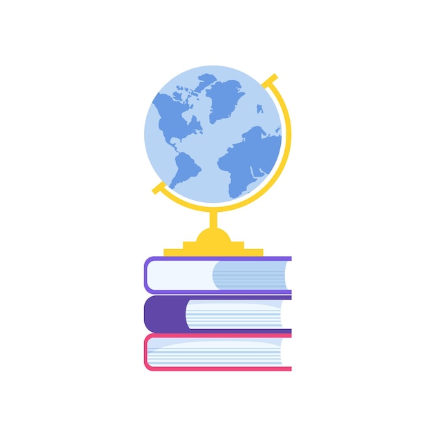 Icono de globo en estilo plano. Ilustración vectorial.