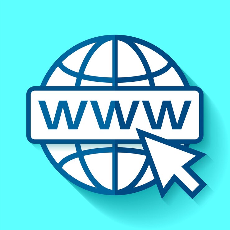 Vector icono de globo en estilo plano www y cursor elemento de sitio web de diseño vectorial para sus proyectos comerciales