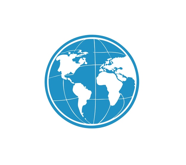 Icono del globo mundial sencillo