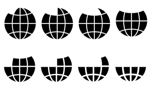 Ícono del globo mundo ícone del globo símbolo vector ilustración3